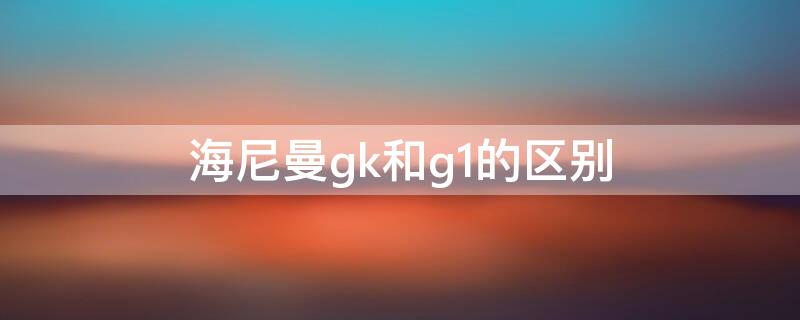 海尼曼gk和g1的区别 海尼曼gk相当于什么水平