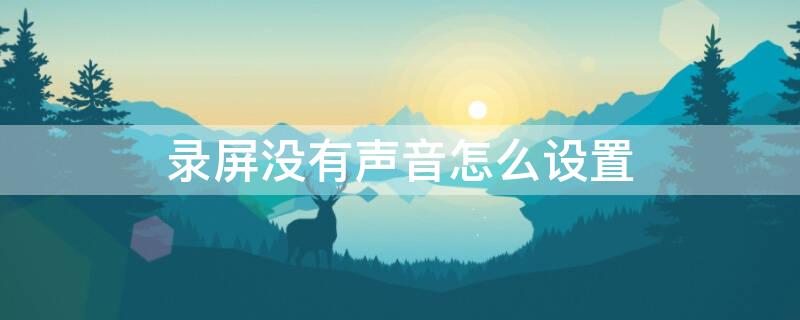 录屏没有声音怎么设置 录屏没有声音怎么设置oppoa5