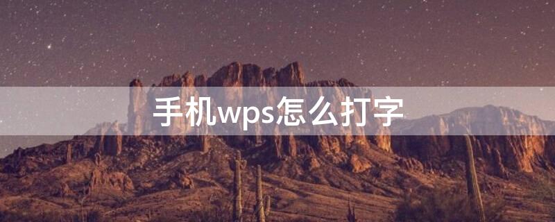 手机wps怎么打字（手机Wps怎么打字上去是空白）