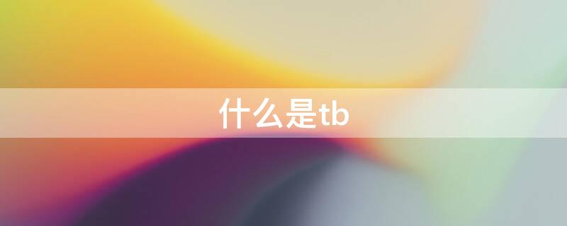 什么是tb（什么是tb秀）