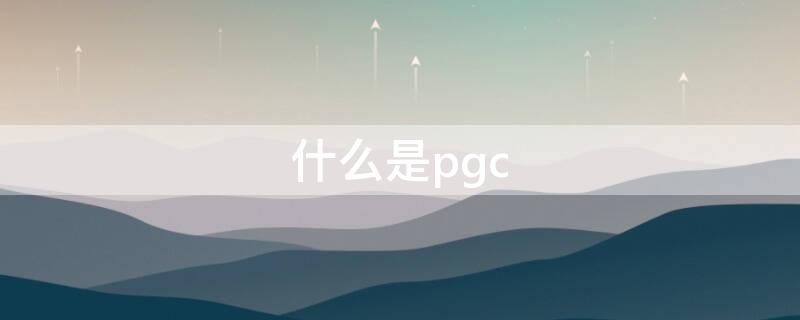 什么是pgc 什么是PGC模式