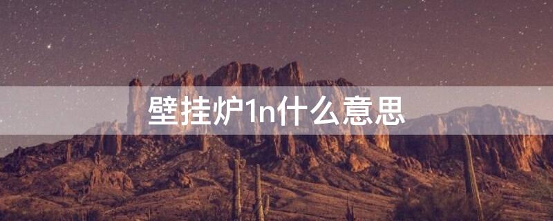 壁挂炉1n什么意思 壁挂炉上1n