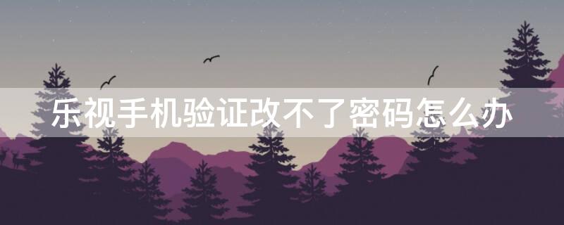 乐视手机验证改不了密码怎么办 乐视手机无缘无故密码改了