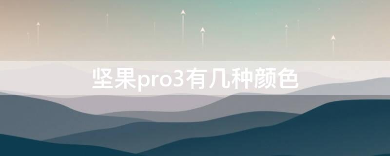 坚果pro3有几种颜色（坚果pro3黑色和白色区别）