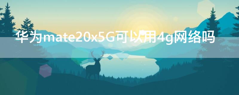 华为mate20x5G可以用4g网络吗 华为mate20x能用5g网络吗