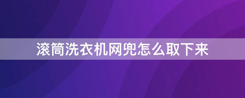 滚筒洗衣机网兜怎么取下来 滚筒洗衣机网兜怎样拆