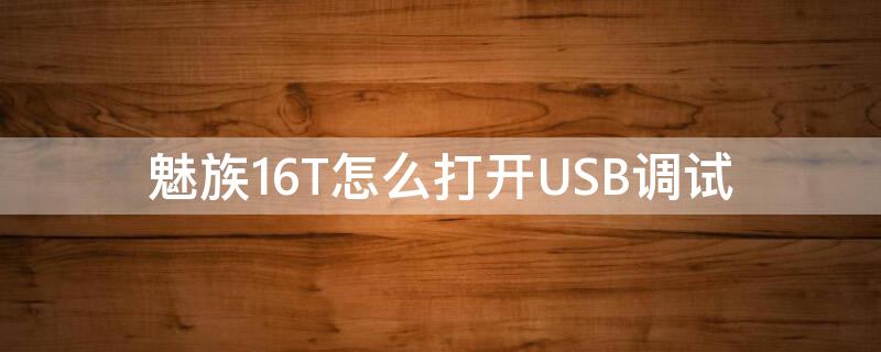 魅族16T怎么打开USB调试 魅族16s怎么打开usb调试模式