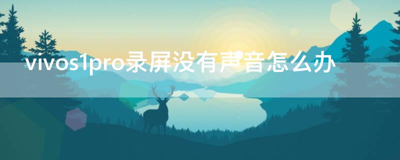 vivos1pro录屏没有声音怎么办 vivox21录屏为什么没有声音