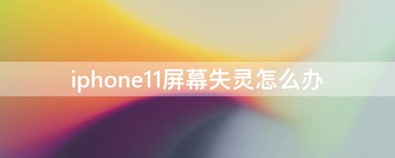 iPhone11屏幕失灵怎么办 iphone11手机屏幕失灵怎么办