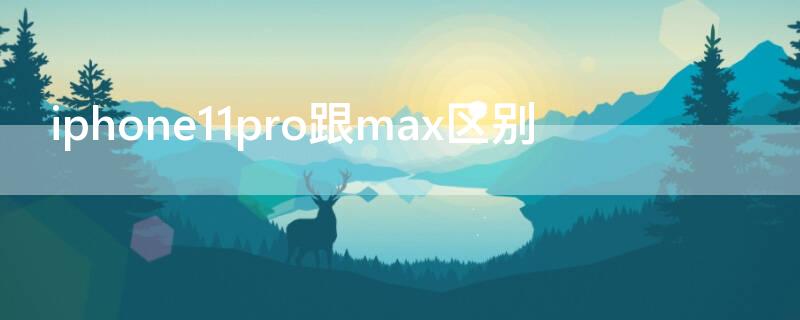 iPhone11pro跟max区别 iphone11pro max和iPhone11区别