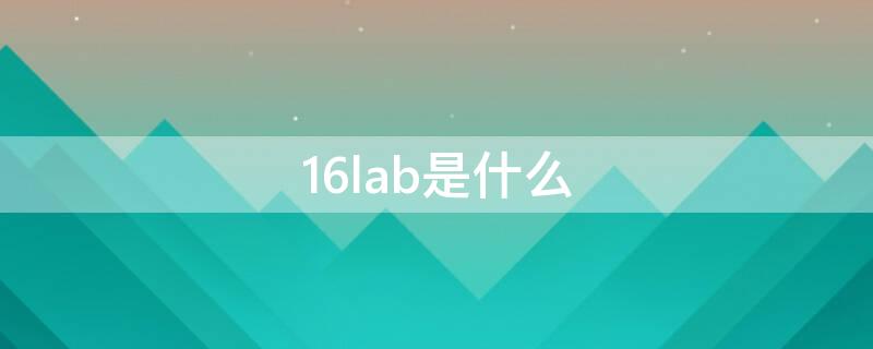 16lab是什么 12lab