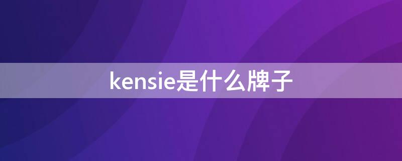 kensie是什么牌子（kensie是什么牌子多少钱）