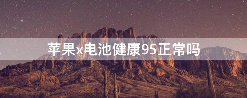 iPhonex电池健康95正常吗