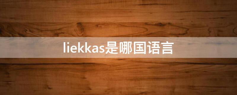 liekkas是哪国语言（liekkas中文意思）