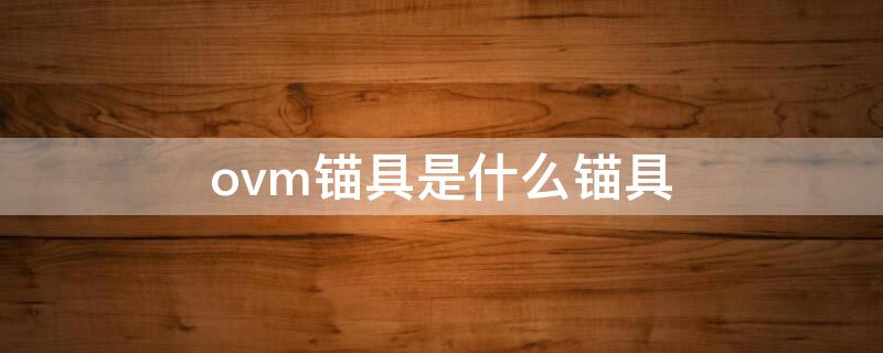 ovm锚具是什么锚具（锚具ovm是什么意思）