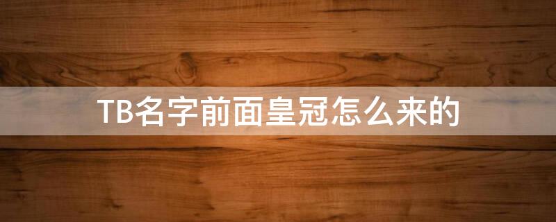 TB名字前面皇冠怎么来的（淘宝名字前的皇冠是什么意思）