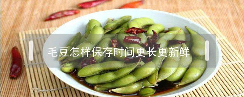 毛豆怎样保存时间更长更新鲜（新鲜毛豆怎样保存更久）