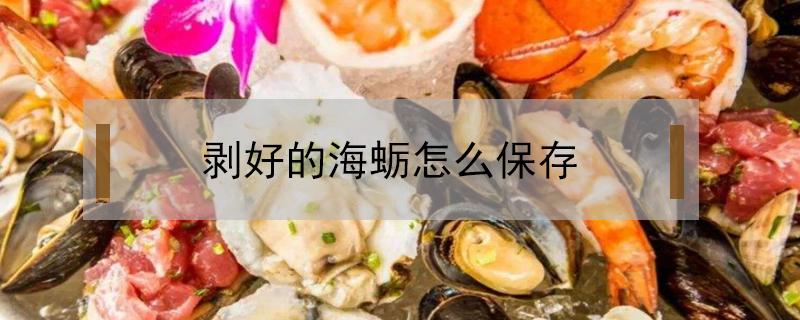 剥好的海蛎怎么保存（剥完壳的海蛎怎么存放）