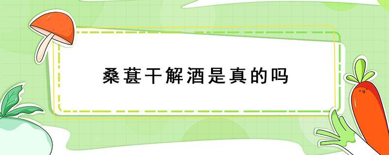 桑葚干解酒是真的吗（桑葚干能解酒是真是假）