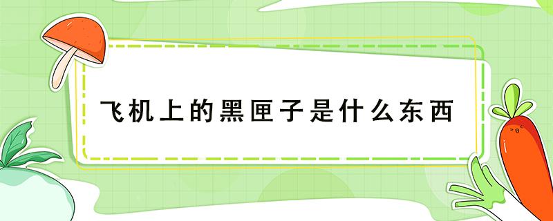 飞机上的黑匣子是什么东西 飞机上的黑匣子是什么东西有什么作用