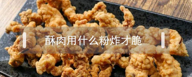 酥肉用什么粉炸才脆（酥肉用什么面粉炸才脆）