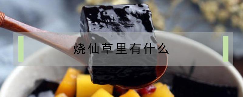 烧仙草里有什么