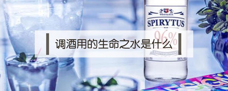 调酒用的生命之水是什么 生命之水用来调什么酒