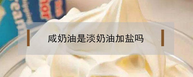 咸奶油是淡奶油加盐吗 咸奶油放的是什么盐