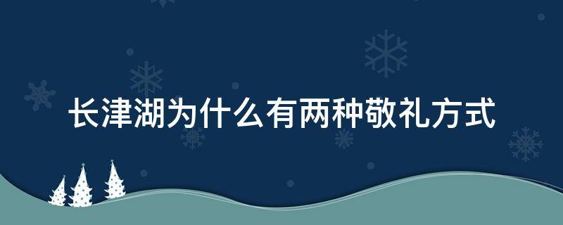 长津湖为什么有两种敬礼方式（长津湖为什么有两种军礼）