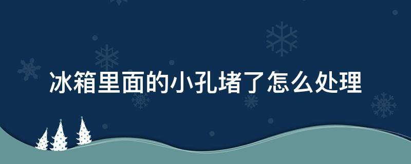 冰箱里面的小孔堵了怎么处理（冰箱里面的小孔堵了东西怎么办）