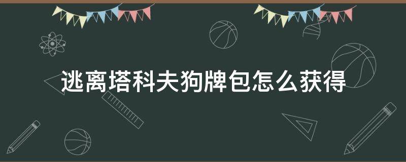 逃离塔科夫狗牌包怎么获得（逃离塔科夫狗牌包能放别的东西吗）