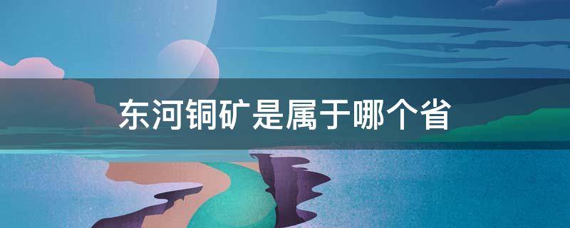 东河铜矿是属于哪个省（黑龙江省铜矿主要分布在哪几个市?）