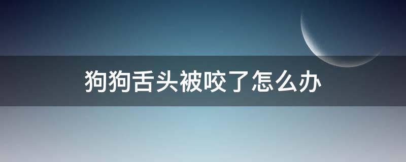 狗狗舌头被咬了怎么办（狗狗咬住自己的舌头）