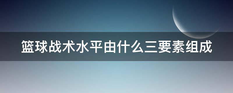 篮球战术水平由什么三要素组成（篮球技战术水平）