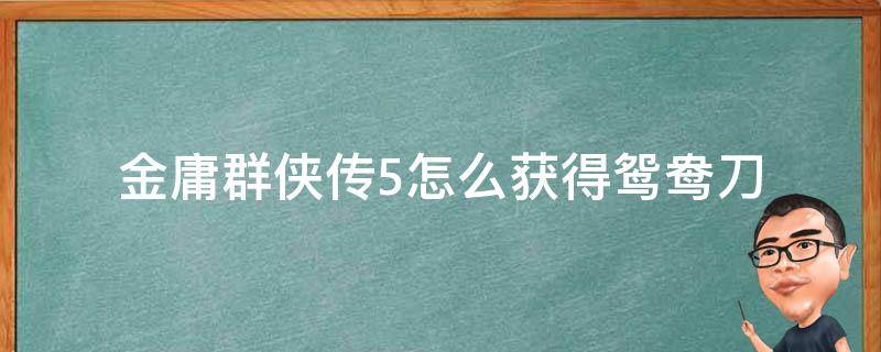 金庸群侠传5怎么获得鸳鸯刀（金庸群侠传5鸳鸯刀攻略）