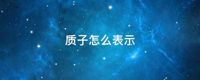 质子怎么表示（质子怎么表示上1下0）
