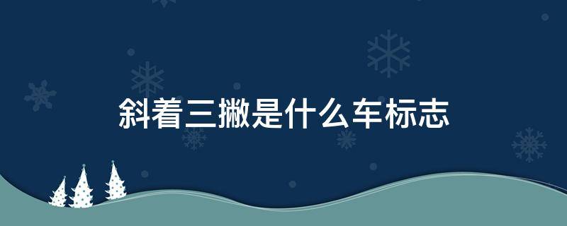 斜着三撇是什么车标志（三条向右斜杠是什么车）