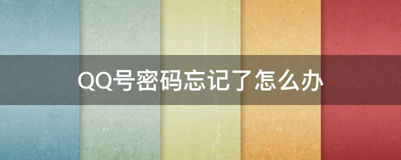 QQ号密码忘记了怎么办 qq号密码忘记了怎么办呢没有邦定手机号