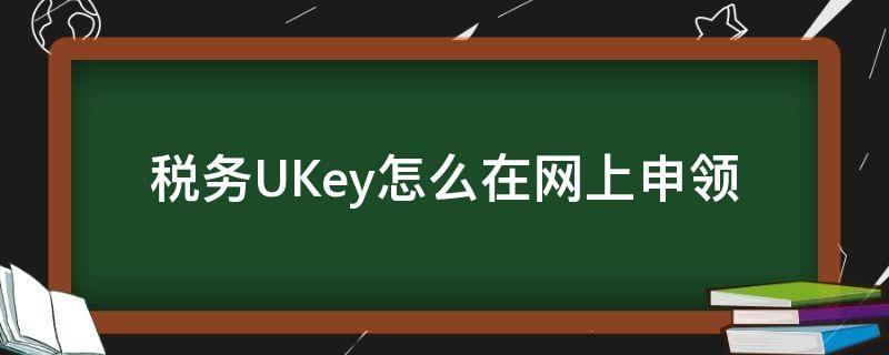税务UKey怎么在网上申领（怎样网上申领税务ukey）
