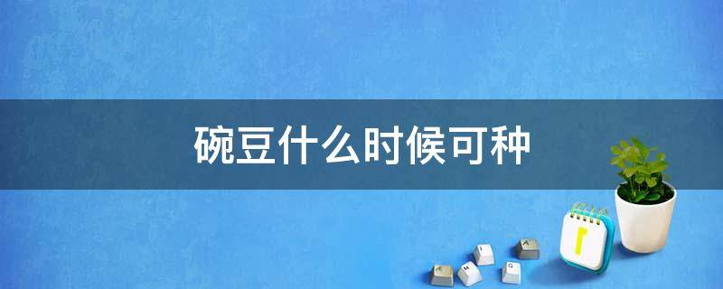 碗豆什么时候可种 豌豆现在还能种吗?