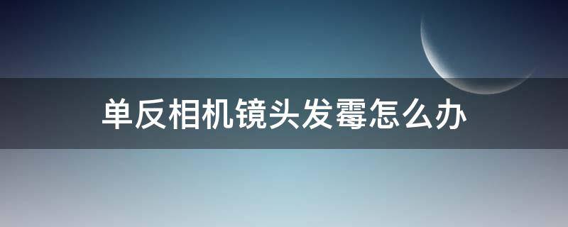 单反相机镜头发霉怎么办 相机镜头发霉了怎么办