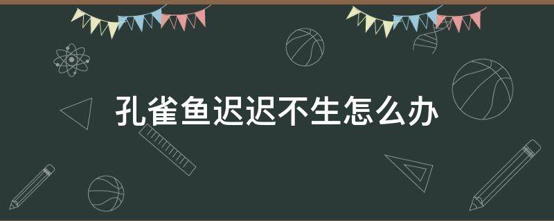 孔雀鱼迟迟不生怎么办（孔雀鱼没生完就不生了怎么办）