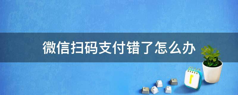 微信扫码支付错了怎么办（微信扫码支付付错了怎么办）