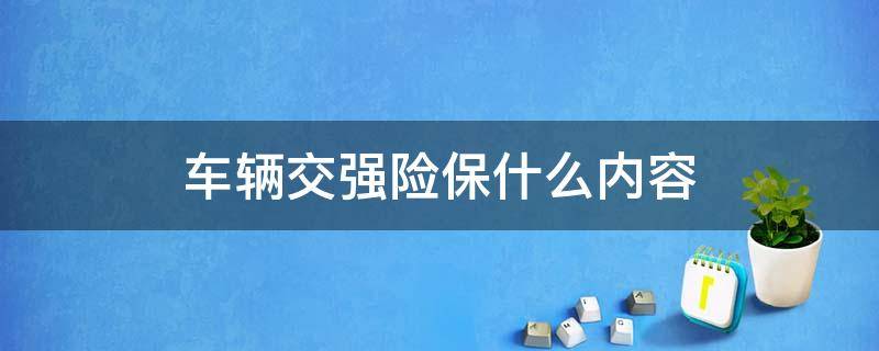 车辆交强险保什么内容 汽车保险交强险包括什么