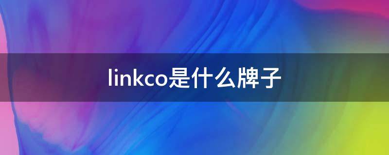 linkco是什么牌子（linkco是什么牌子,哪产的?）