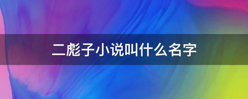 二彪子小说叫什么名字（二彪子是啥意思）