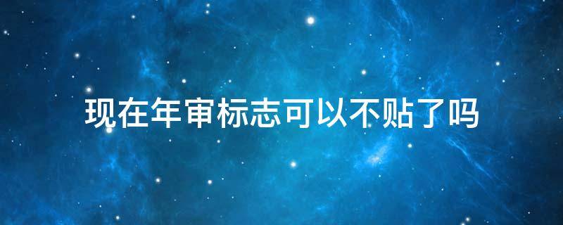 现在年审标志可以不贴了吗 年审标志没贴后果怎么样