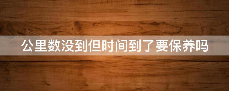 公里数没到但时间到了要保养吗 公里数没到要去保养吗