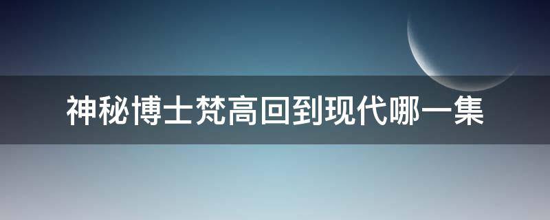 神秘博士梵高回到现代哪一集 神秘博士穿越梵高是第几集