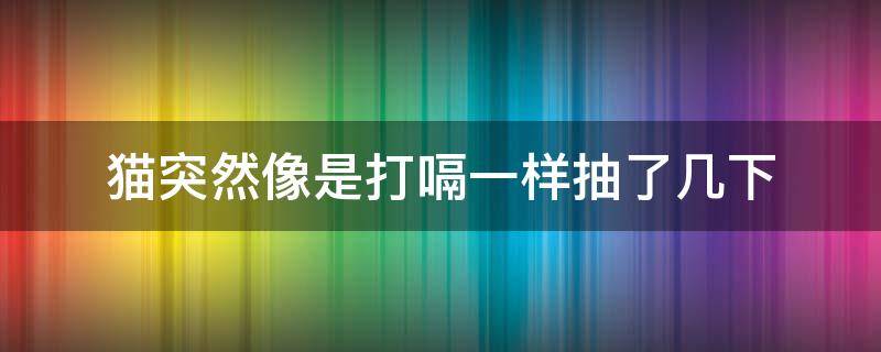 猫突然像是打嗝一样抽了几下（猫打嗝一样一抽一抽的身体还挺）